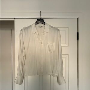 Vince Off-White Button-Up Blouse